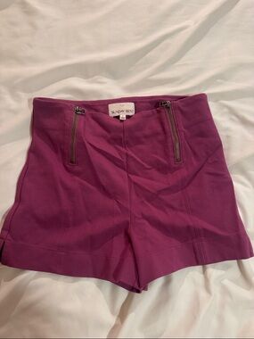 Sunday Best Fuchsia High-Waist Zip Pocket Shorts